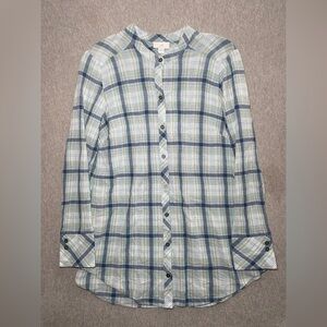 J. JILL Blue Long Sleeve Tunic Blouse Size Small